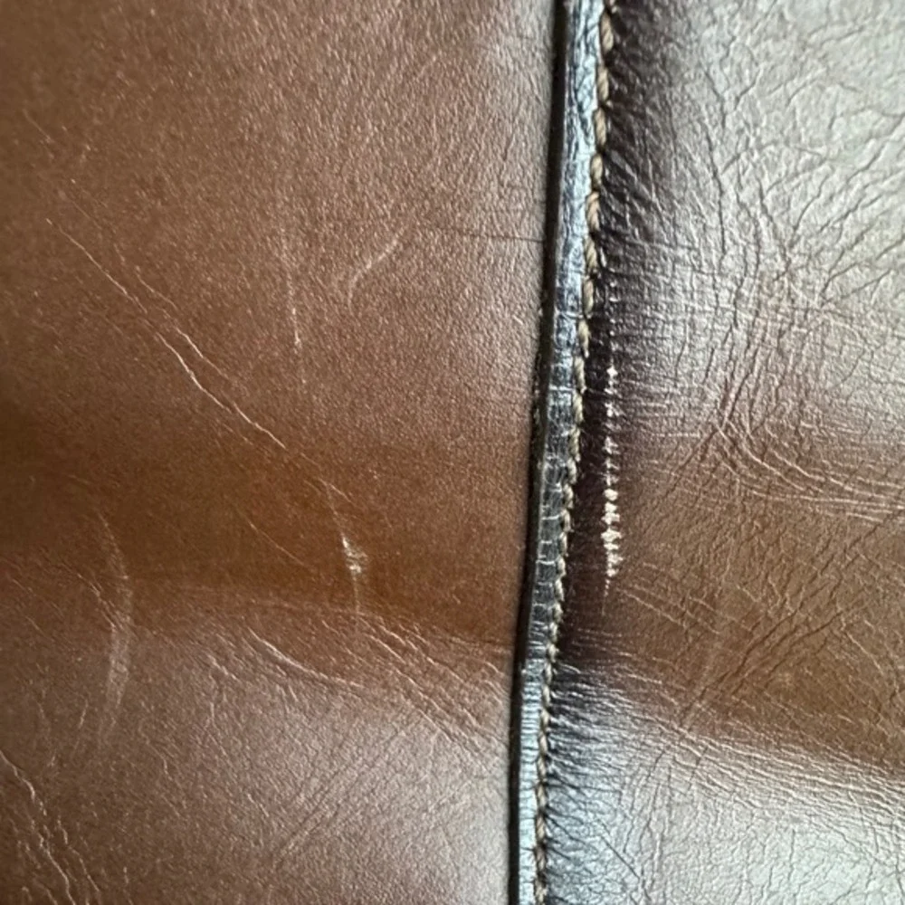Velez chocolate-brown aged leather laptop bag Preppy‎ Dark Academia Ivy style